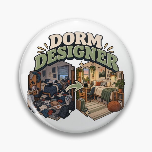 Item preview, Dorm Designer Before After – Funny College Room Makeover designed and sold by Print-Mingle01.
