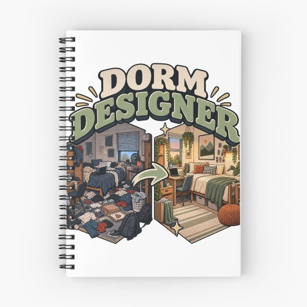 Item preview, Dorm Designer Before After – Funny College Room Makeover designed and sold by Print-Mingle01.