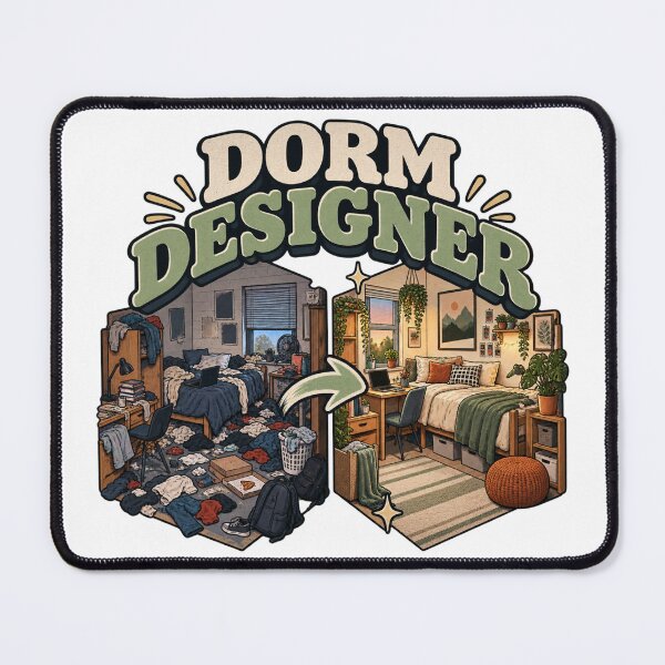 Item preview, Dorm Designer Before After – Funny College Room Makeover designed and sold by Print-Mingle01.