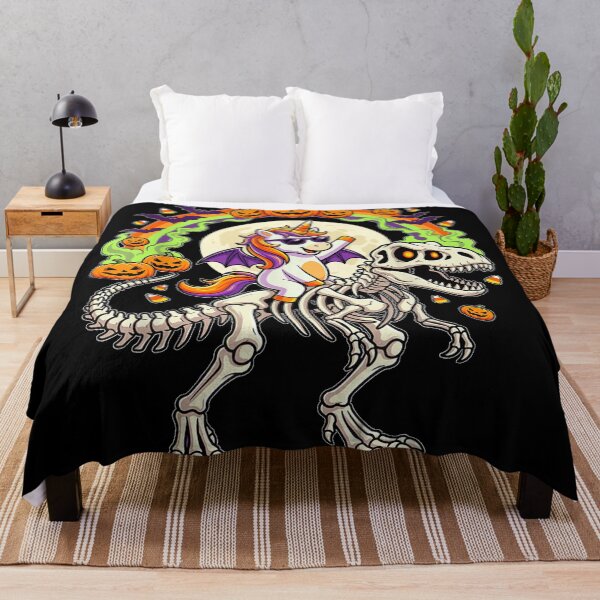 Item preview, Halloween Unicorn Riding T Rex Skeleton Dinosaur designed and sold by NguboNorento.