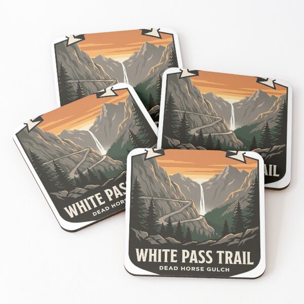 Item preview, White Pass Trail Dead Horse Gulch Alaska Sticker designed and sold by DetourDgn.
