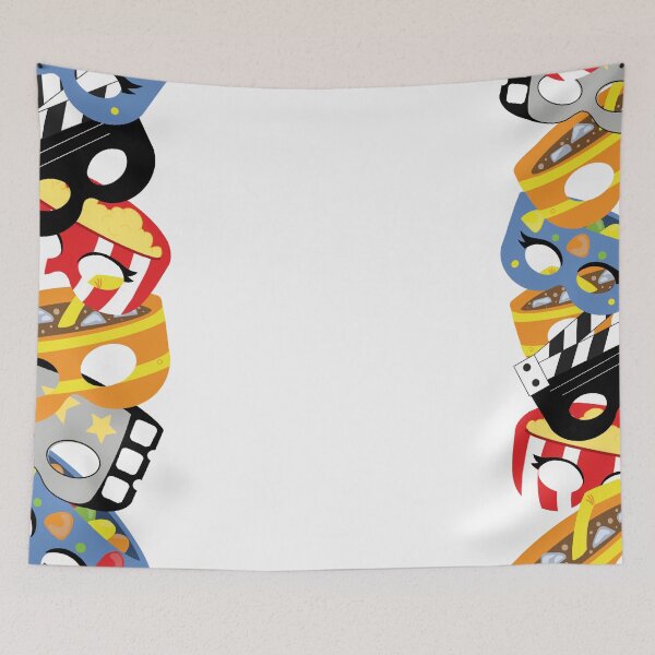 Item preview, Movie Night Cinema Border Frame with Popcorn and Soda designed and sold by LYAN-STORE.