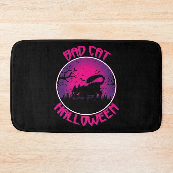 Item preview, Bad Cat Halloween Scary Pink Black Cat Gift designed and sold by Say It With Ink.