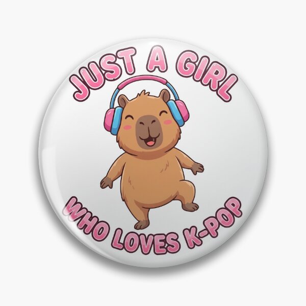 Item preview, Just A Girl Who Loves K-pop Capybara Kawaii designed and sold by arrow112.