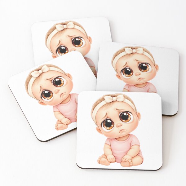 Item preview, White Baby Girl Confused: Tender Eyes Collection  designed and sold by EscapeArtist13.
