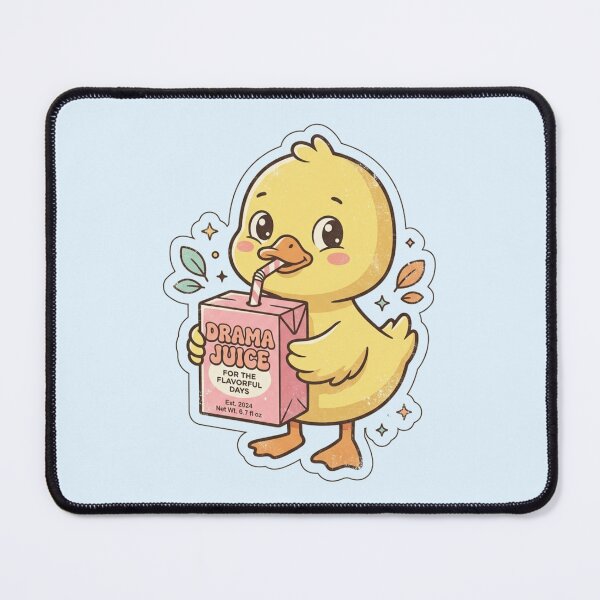 Item preview, Sipping Drama Juice Cute Duck Retro Cartoon Art designed and sold by Fine-Arts-Lab.