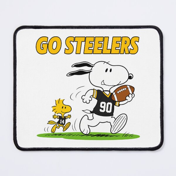 Item preview, Snoopy & Woodstock Pittsburgh Steelers Football Retro F468 designed and sold by GLUVY-THEME.
