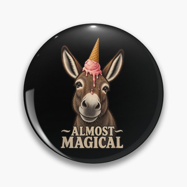 Item preview, Almost Magical Funny Donkey Unicorn Ice Cream Horn  designed and sold by NguboNorento.