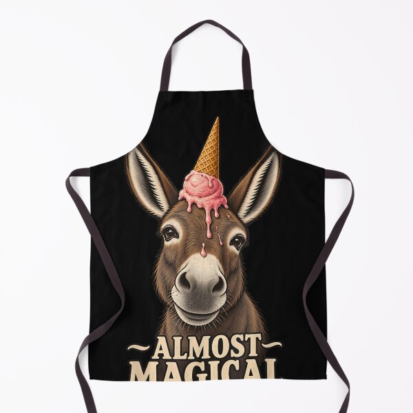 Item preview, Almost Magical Funny Donkey Unicorn Ice Cream Horn  designed and sold by NguboNorento.