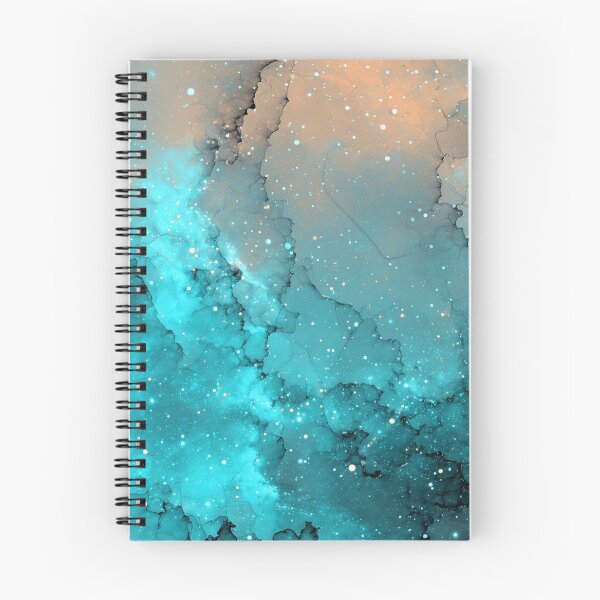 Item preview, Teal Turquoise Alcohol Ink Galaxy Nebula Abstract designed and sold by LYAN-STORE.