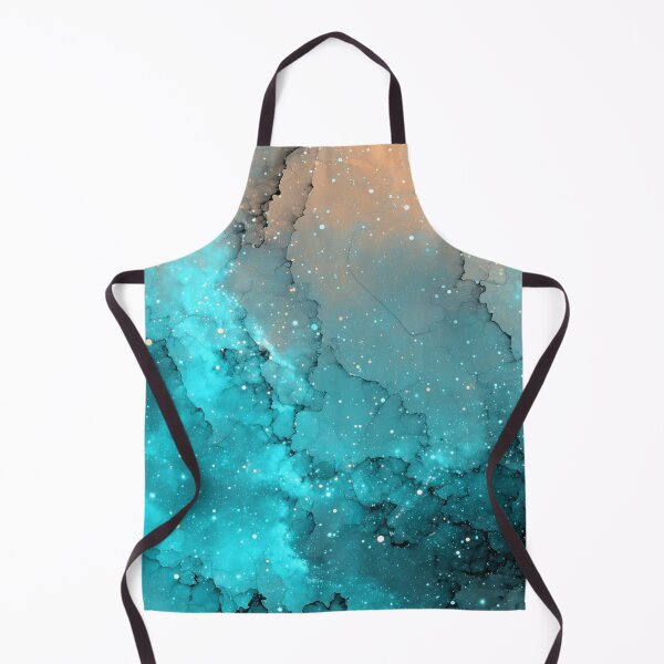 Item preview, Teal Turquoise Alcohol Ink Galaxy Nebula Abstract designed and sold by LYAN-STORE.