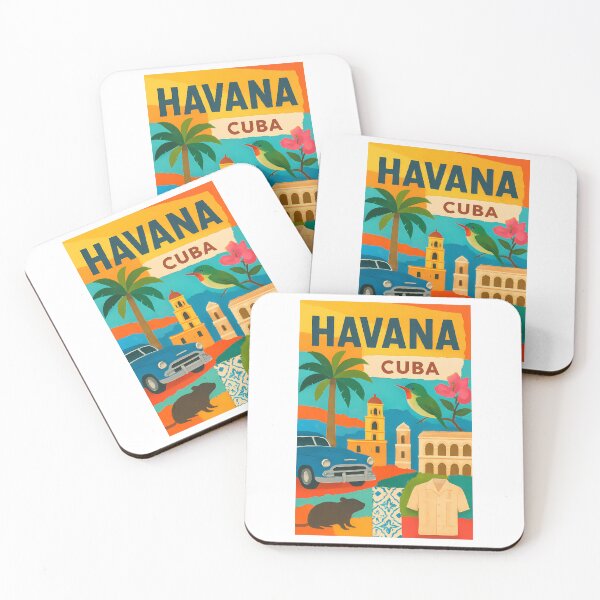Item preview, Havana Culture Collage Travel Poster - Royal Palm  Chrome designed and sold by eiden-roney.