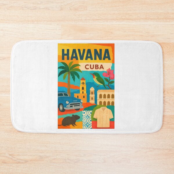Item preview, Havana Culture Collage Travel Poster - Royal Palm  Chrome designed and sold by eiden-roney.