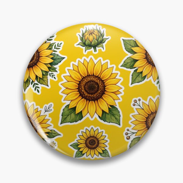 Artikelvorschau, Aquarell-Sonnenblumen-Clipart-Set – Gelbe florale botanische Illustrationen entworfen und verkauft von Xeneros.