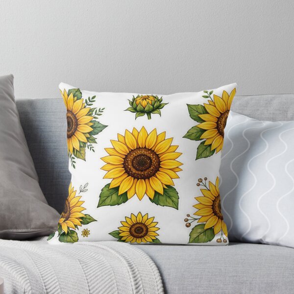 Item preview, Watercolor Sunflower Clipart Set - Yellow Floral Botanical Illustrations designed and sold by Xeneros.