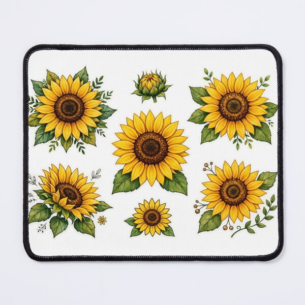 Item preview, Watercolor Sunflower Clipart Set - Yellow Floral Botanical Illustrations designed and sold by Xeneros.