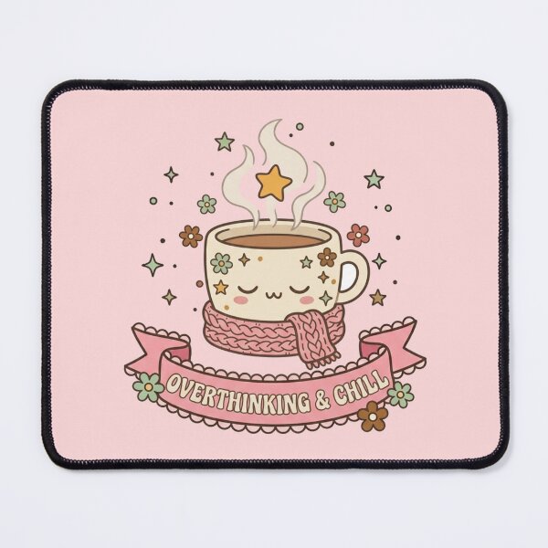 Item preview, Overthinking and Chill Cute Kawaii Coffee Mug Art designed and sold by Fine-Arts-Lab.
