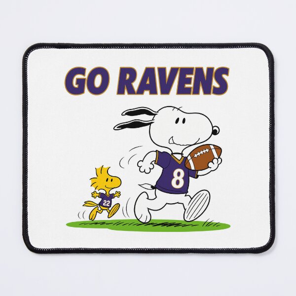 Item preview, Snoopy & Woodstock Baltimore Ravens Football Retro F469 designed and sold by GLUVY-THEME.