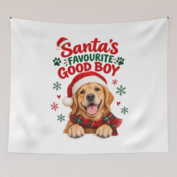 Item preview, Santa's Favourite Good Boy Christmas Dog designed and sold by sweary12.