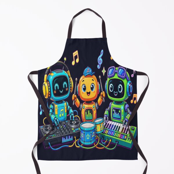 Item preview,  Happy Robot Music Band - Cute DJ, Drummer and Keyboard Trio designed and sold by FABIOLART.