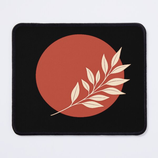 Item preview, Two Tone Earthy Abstract Sun and Leaves Line Art designed and sold by BeardWave.