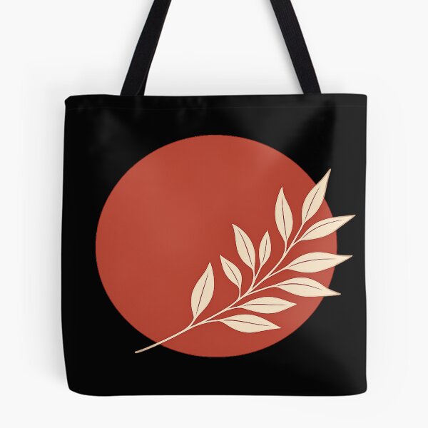 Item preview, Two Tone Earthy Abstract Sun and Leaves Line Art designed and sold by BeardWave.