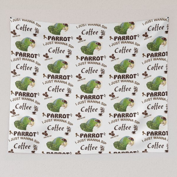 Item preview, I Just Wanna Sip Coffee And Pet My Parrot designed and sold by eiden-roney.