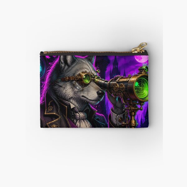 Item preview, Steampunk Wolf Astronomer Telescope designed and sold by LazyDayzCo.