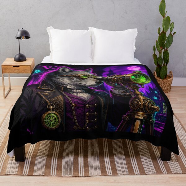 Item preview, Steampunk Wolf Astronomer Telescope designed and sold by LazyDayzCo.