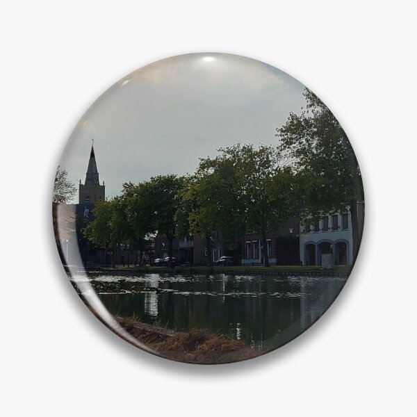 Item preview, Scenic European Canal with Church Tower designed and sold by ObjectAndNature.