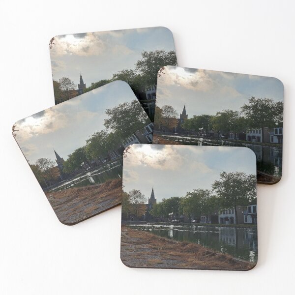 Item preview, Scenic European Canal with Church Tower designed and sold by ObjectAndNature.