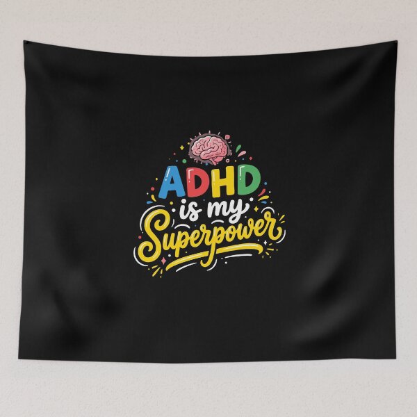 Item preview, ADHD Is My Superpower Neurodiversity Empowerment Awareness designed and sold by PopStars1993.