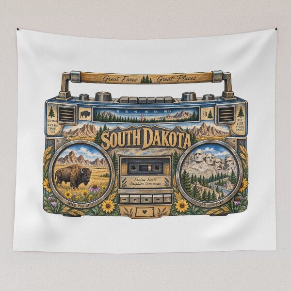 Item preview, South Dakota Gen X Boom Box designed and sold by Whimspired By Paxx.