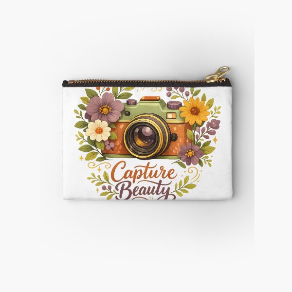 Item preview, Capture Beauty Retro Floral Camera Photography Botanical Art Design designed and sold by inkoutninja.