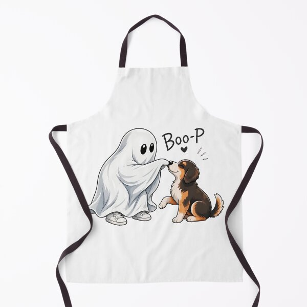 Item preview, Cute Boo-P Ghost Dog Booping Nose Whimsical Art designed and sold by OlyvieArt.