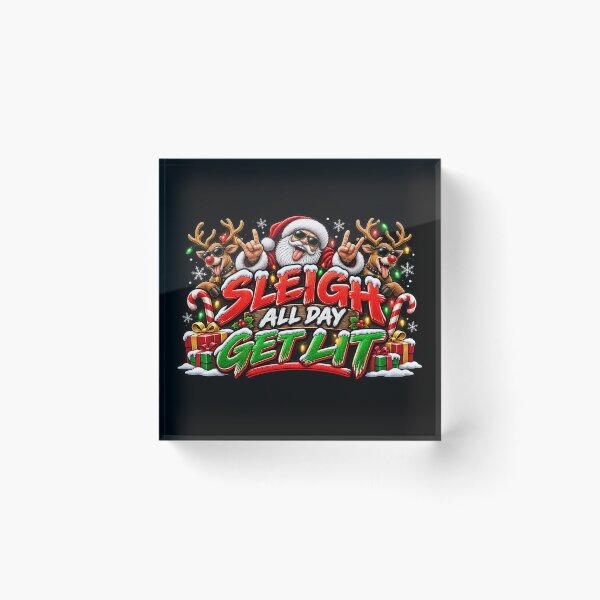 Item preview, Sleigh All Day Get Lit | Rude But Funny | Christmas Design designed and sold by aventi24.