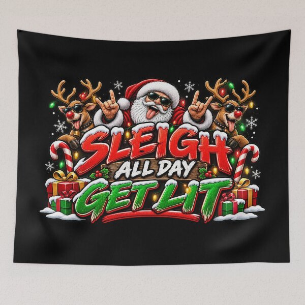 Item preview, Sleigh All Day Get Lit | Rude But Funny | Christmas Design designed and sold by aventi24.