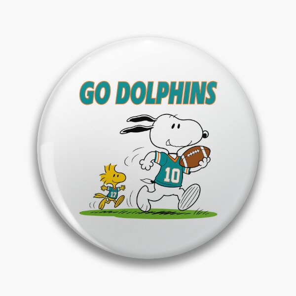 Item preview, Snoopy & Woodstock Miami Dolphins Football Retro F471 designed and sold by GLUVY-THEME.