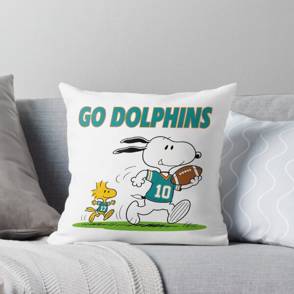 Item preview, Snoopy & Woodstock Miami Dolphins Football Retro F471 designed and sold by GLUVY-THEME.