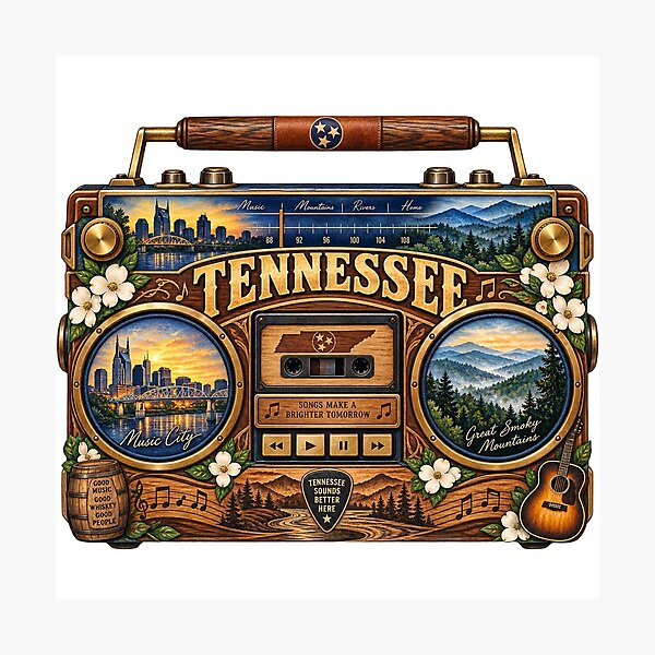 Item preview, Tennessee Gen X Boom Box designed and sold by Whimspired By Paxx.
