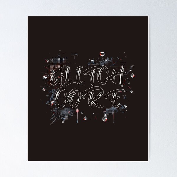 Item preview, Glitchcore Liquid Metal Y2K Typography designed and sold by DecibelDecor034.