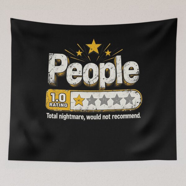 Item preview, People One Star Rating Total Nightmare Sarcastic Introvert Design designed and sold by voidlab01.