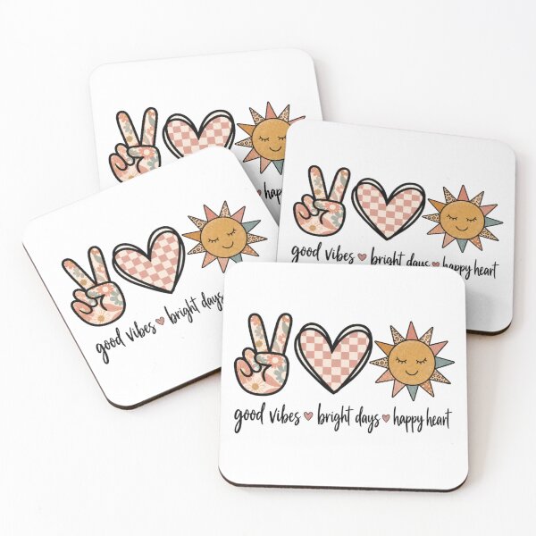 Item preview, Peace Love Sunshine Good Vibes | Retro Boho Happy Heart Art designed and sold by StyxIND.