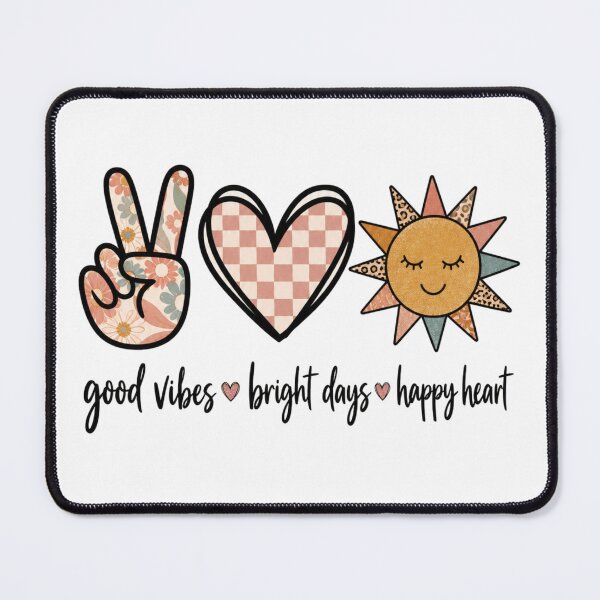 Item preview, Peace Love Sunshine Good Vibes | Retro Boho Happy Heart Art designed and sold by StyxIND.