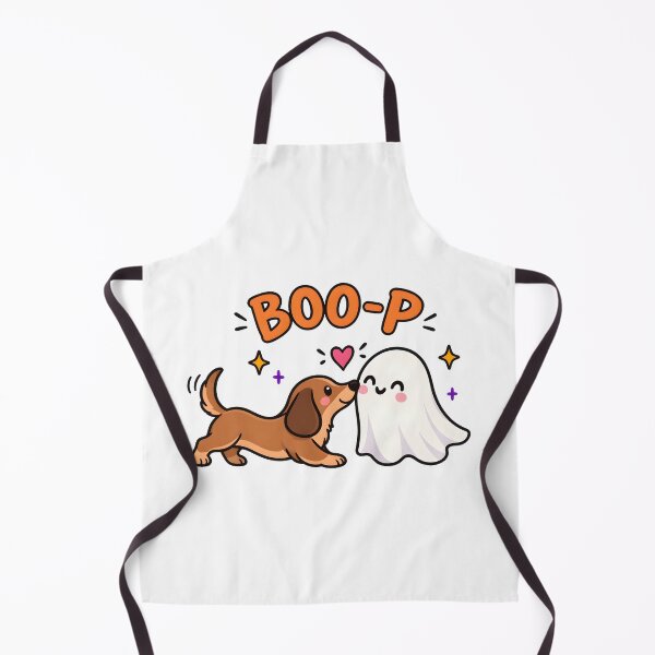 Item preview, Cute Dachshund Booping a Ghost Halloween Fun designed and sold by OlyvieArt.