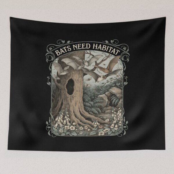 Item preview, Bats Need Habitat Bat Conservation designed and sold by MooonTees.
