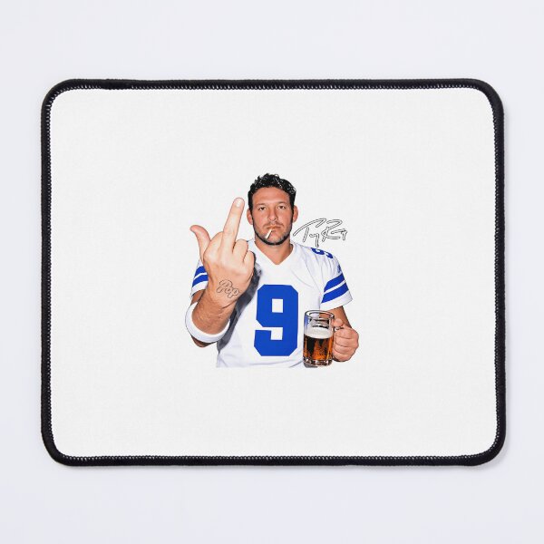Artikelvorschau, Tony Romo, Fußballlegende, Mittelfinger-Signatur entworfen und verkauft von Motivation_ Corner.