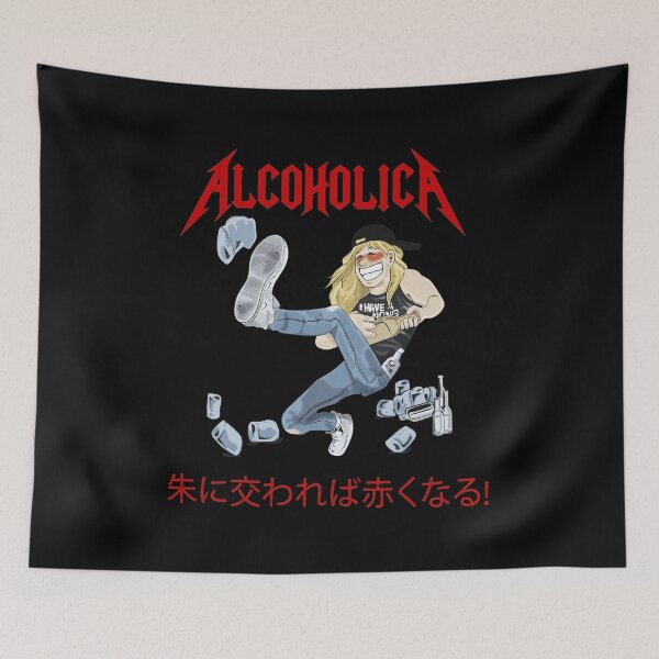 Item preview, Alcoholica Rock Fan Kicking with Cans designed and sold by KANDICZQUEZ.
