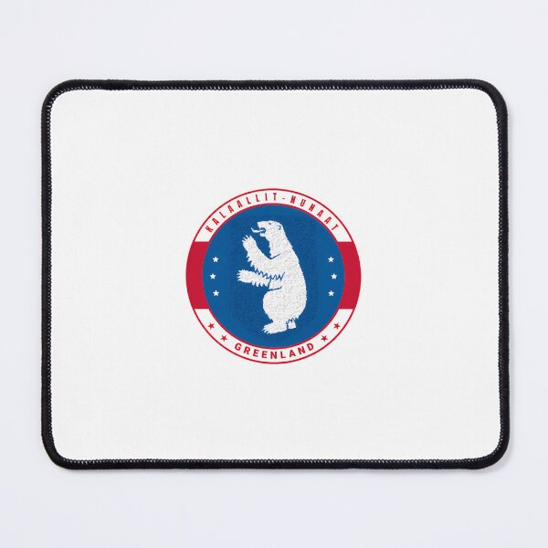 Item preview, Greenland Coat Of Arms Kalaallit Nunaat Polar Bear In Blue Red designed and sold by Motivation_ Corner.