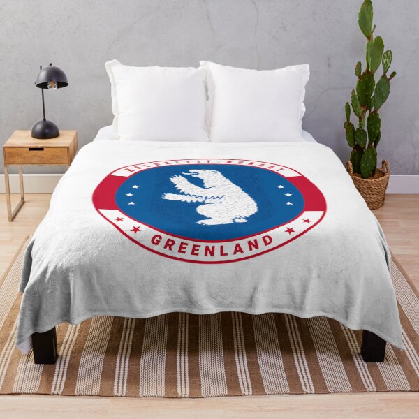 Item preview, Greenland Coat Of Arms Kalaallit Nunaat Polar Bear In Blue Red designed and sold by Motivation_ Corner.